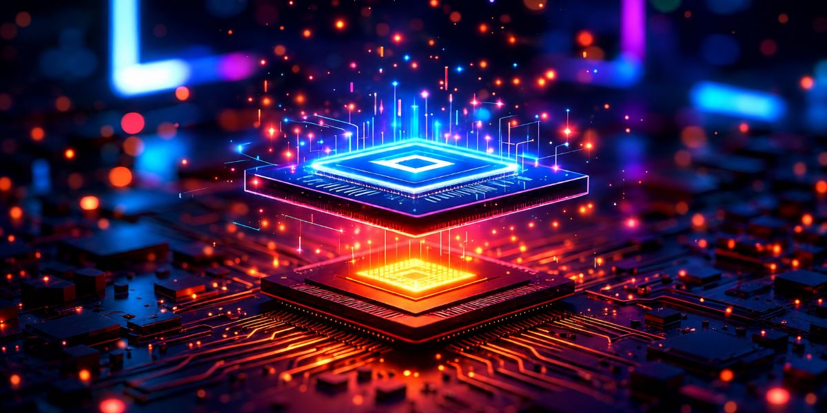 Ein stilisierter Microchip