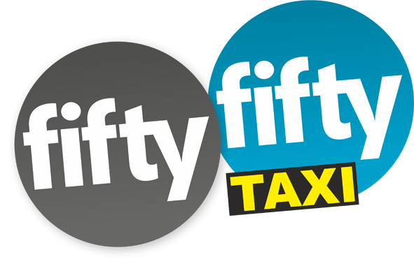 Das Logo von FiftyFifty Taxi