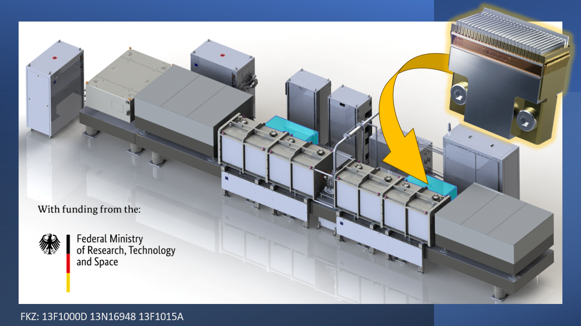Hochenergetischer diodengepumpter Laser, der derzeit bei TRUMPF Laser SE mit teilweiser Finanzierung durch das BMFTR gebaut wird. 