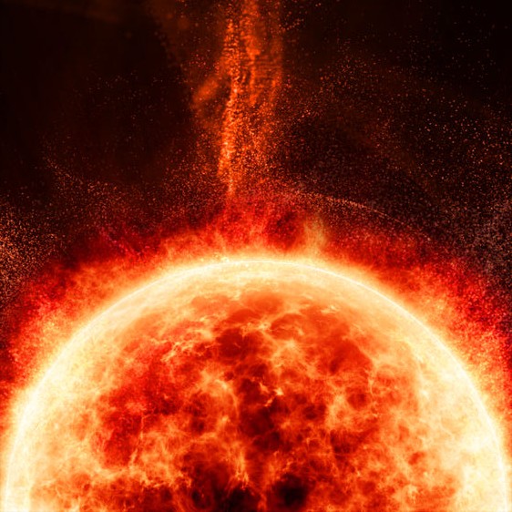 Digitale Darstellung einer Sonneneruption