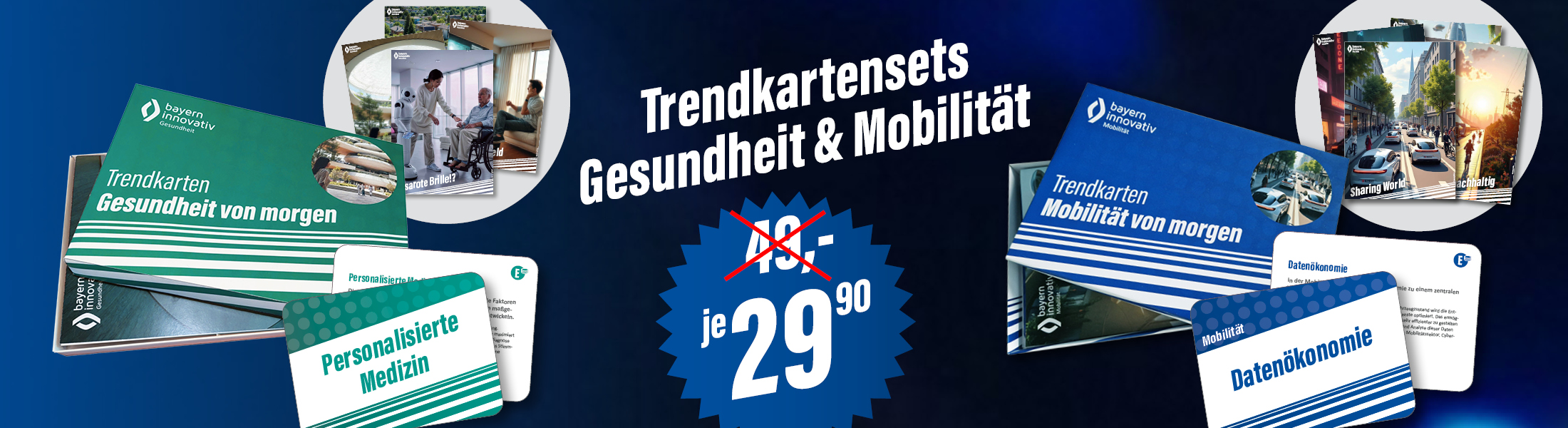 Preisbanner für die Bayern Innovativ Trendkarten 