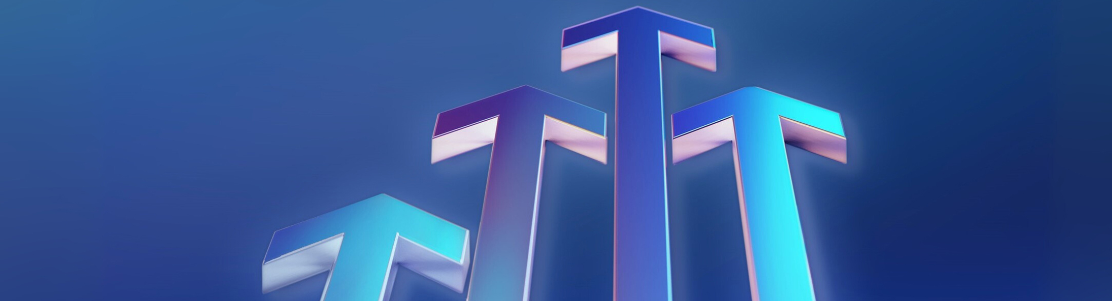 blaue Pfeile, die nach oben zeigen