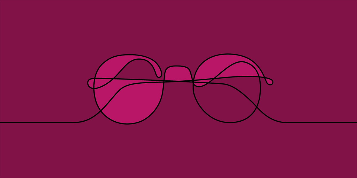 eine stilisierte Brille