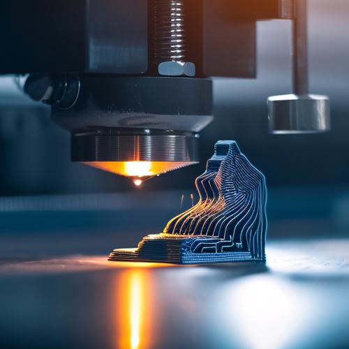 ein 3d Drucker beim Druckvorgang einer Kunststoffform