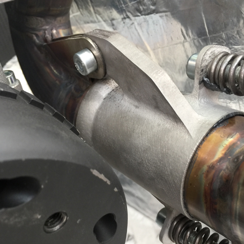 Detailansicht einer Abgaskomponente, die mit 3D Druck erstellt wurde