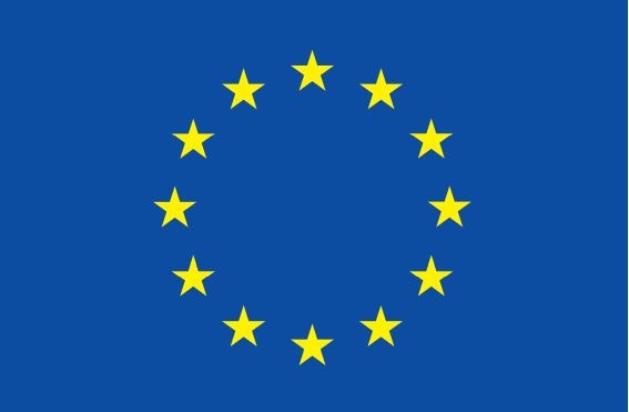 Emblem der Europäischen Union: Ein Kreis aus zwölf goldenen Sternen auf blauem Hintergrund