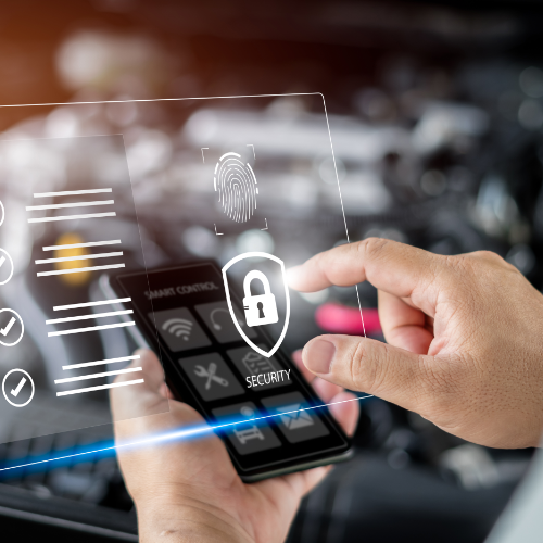 Smartphone mit transparenter Security wall