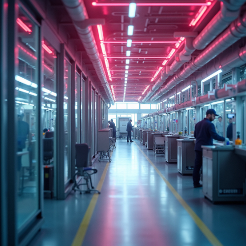 Der Flur einer modernen Werkstatt