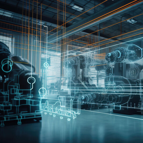 Moderne Fabrikgestaltung mit Einsatz von Generativer KI