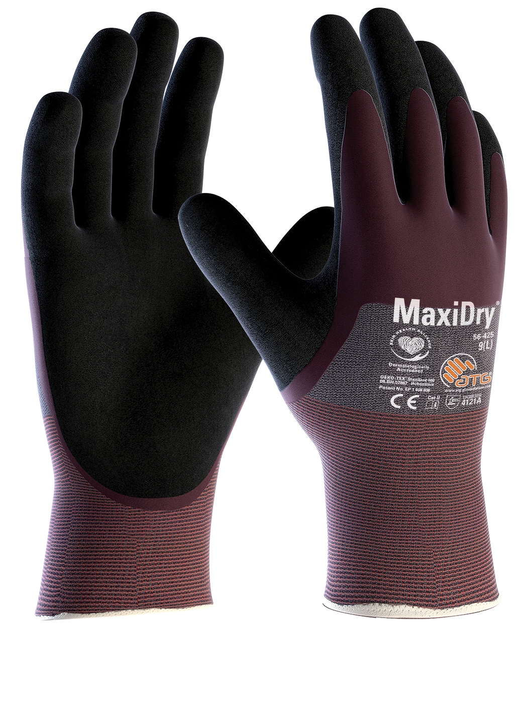 MaxiDry® Schutzhandschuhe für ölige/feuchte Anwendungen 