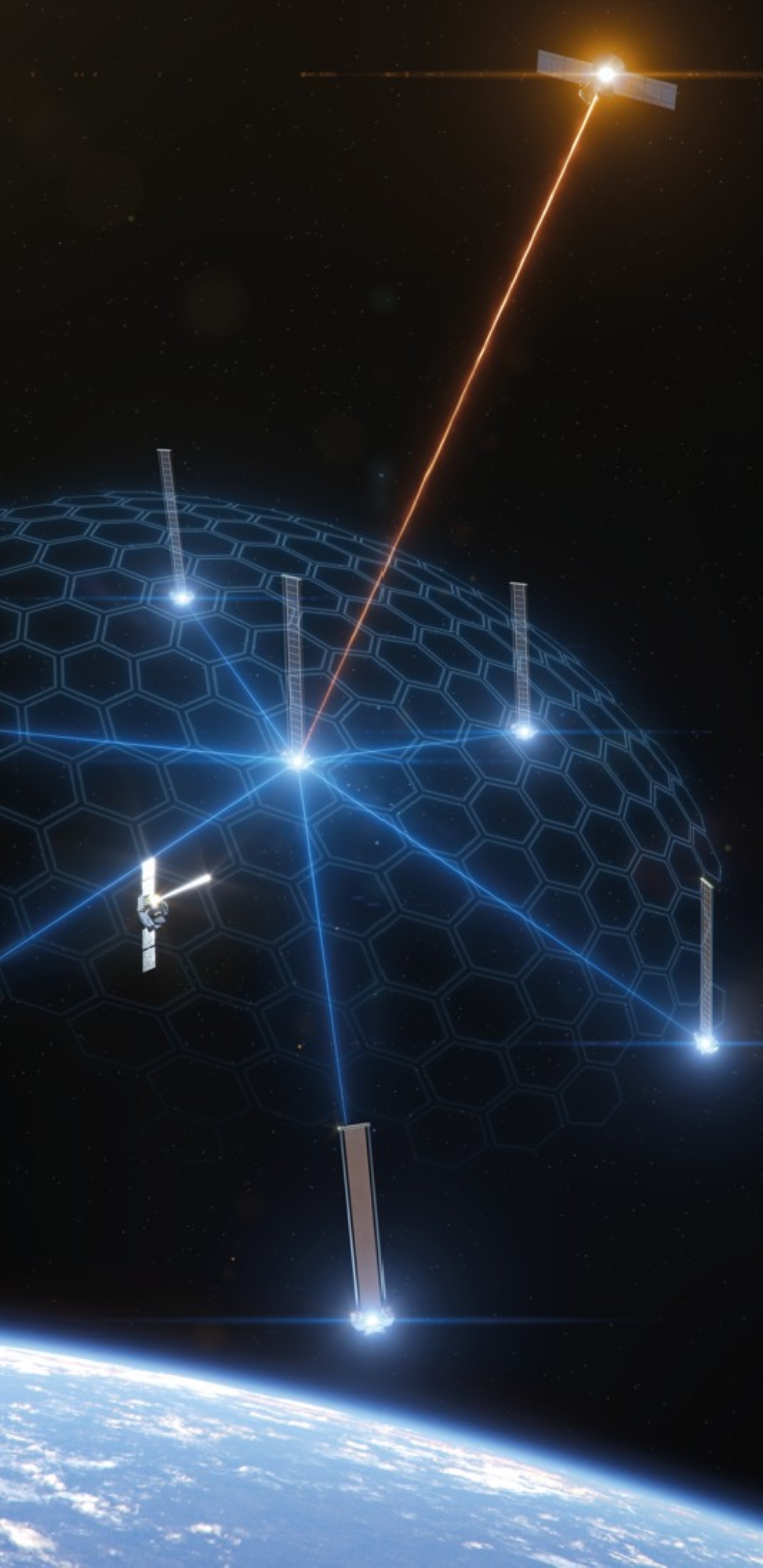 Orbital Wingman Directed Energy Animation im Weltall 