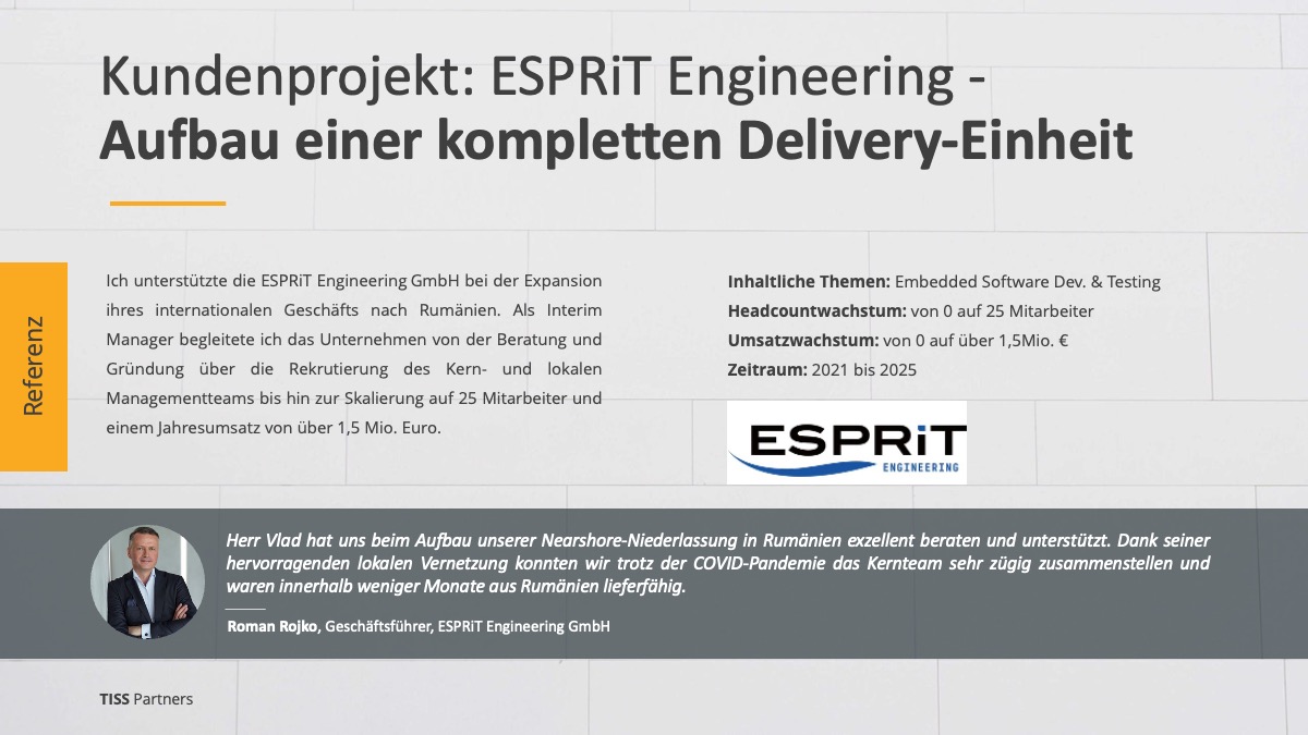 Referenzprojekt ESPRiT Engineering 