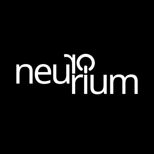 Weißes Logo auf schwarzen Hintergrund