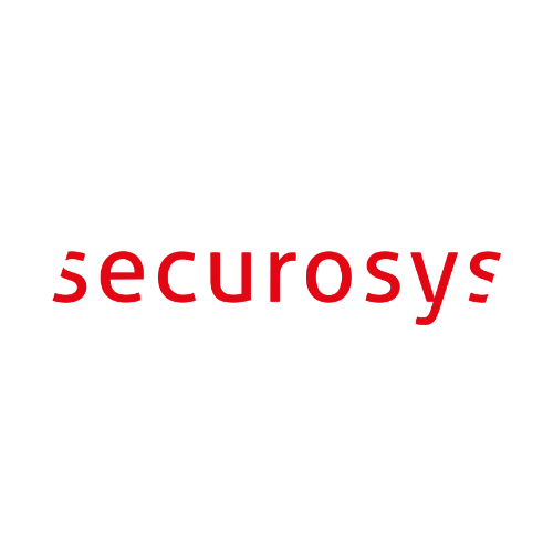 Firmenlogo "Securosys" in roter Schrift
