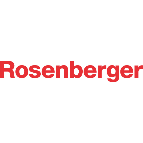 Das Firmenlogo der Rosenberger Hochfrequenztechnik GmbH & Co. KG