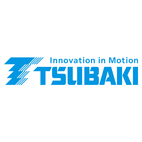 Das Bild zeigt das Logo der TSUBAKI KABELSCHLEPP GmbH bestehend aus einem großen hellblauen "T" und der hellblauen Schrift "Innovation in Motion TSUBAKI"