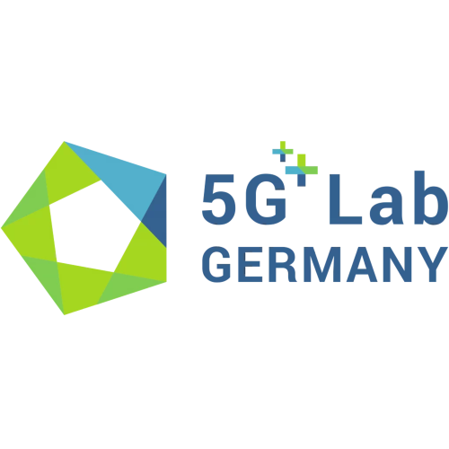 The 5G Lab logo, shwing a five-sided shape in green and blue next to the written name.