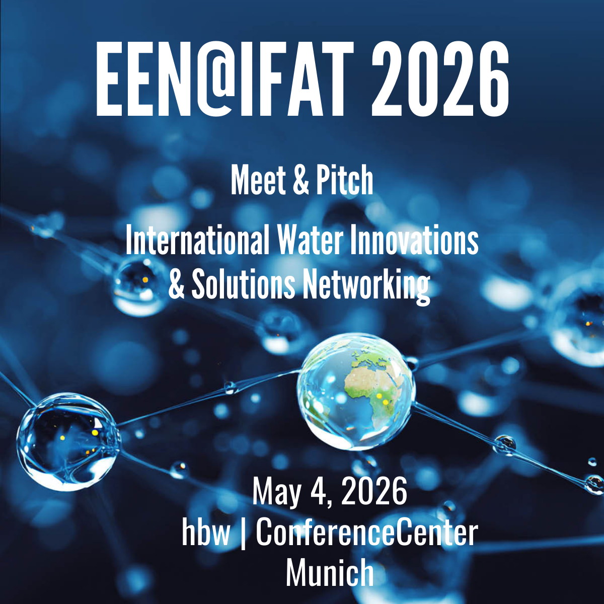 Wassertropfen vernetzt mit Weltkugel