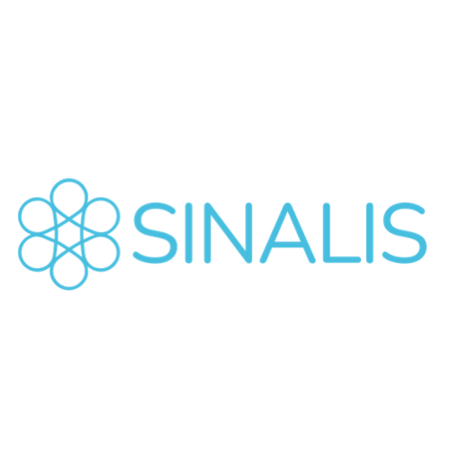auf dem Bild ist ein blauer Schriftzug "SINALIS" zu sehen