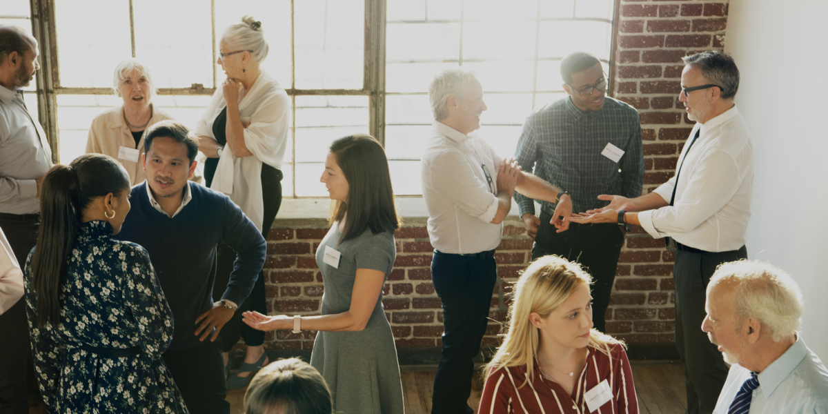  Businesspeople at a business conference