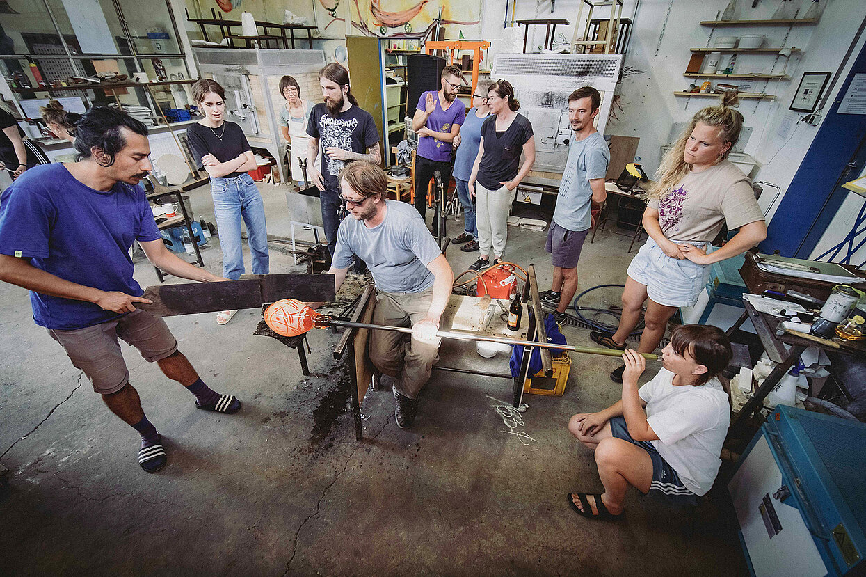 Arbeiten im Heißglasstudio