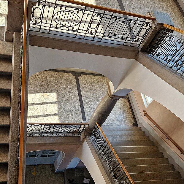 Treppenhaus im Jugendstil. 