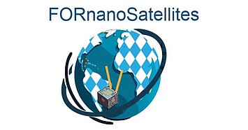 The FORnanaSatellietes logo, shwoing a planet with bavarian diamond shapes.