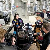 Foto von der Eröffnung des Heizwerks Memmingen-Benningen mit Katherina Reiche