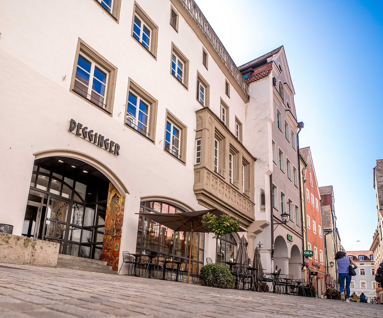 Degginger in der Regensburger Altstadt