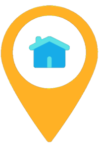 Icon mit stilisiertem Haus