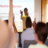 Christian Metz beim Vortrag auf der Veranstaltung