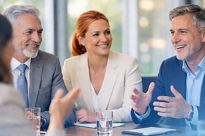 Besprechung mit 4 Menschen