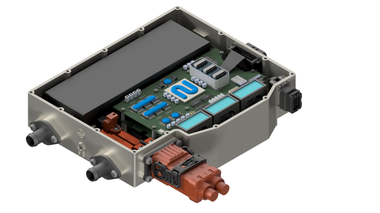 Das Bild zeigt den Einsatz verschiedener Thermal Interface Materials (vor allem Gap Filler Liquids) bei Leistungselektronik