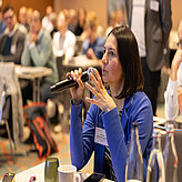 Picture of a participant asking a question.
