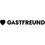 Logo der Firme Gastfreund in schwarzer Schrift auf weißen Hintergrund 