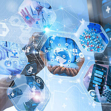 digitale Icons aus dem medtec Bereich