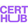 Logo der CertHub GmbH, lila Schrift auf weißen Hintergrund