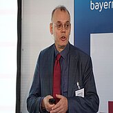 Mr. Engelbert Beyer talking to the Thinknet 6G Summit plenum