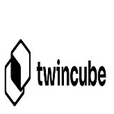 The twinCube logo. shwoing two cubes next to the writte name.