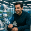 Ein Ingenieur arbeitet an einer Maschine zur Nanofabrikation.