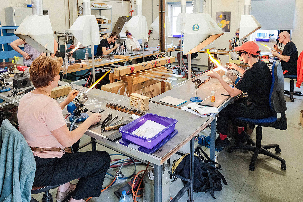 Arbeiten im Lampenglasstudio