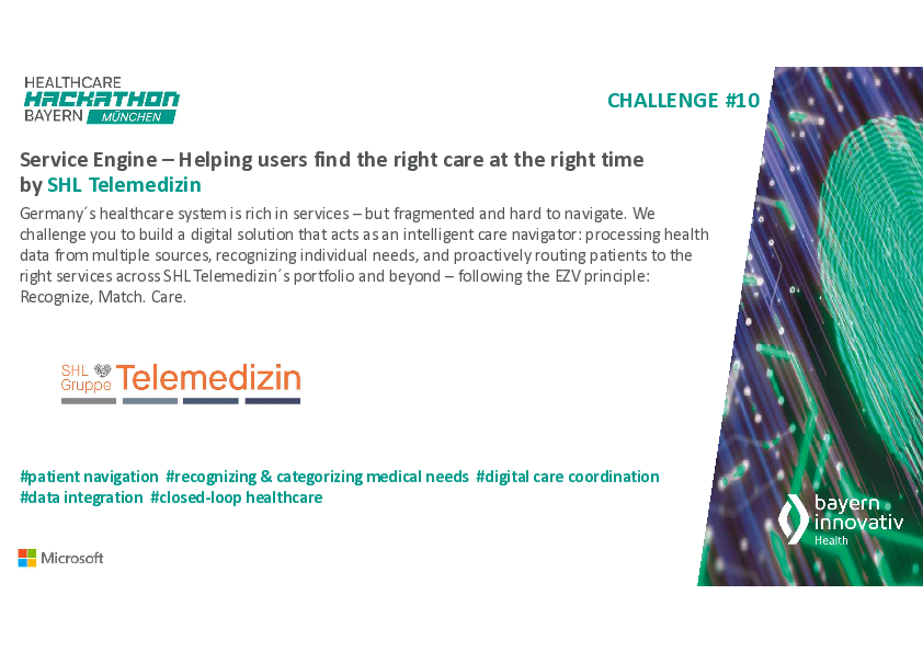 PDF Healthcare Hackathon Challenge 10 shl Telemedizin