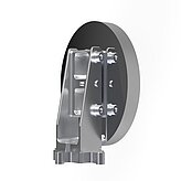 Das konventionelle Design der Spiegelhalterung