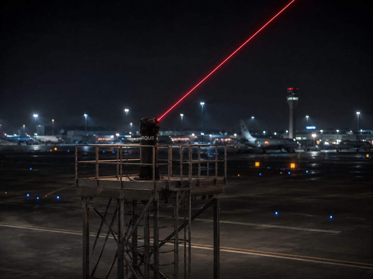 Arqus Laser System zur Flughafensicherung 