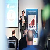 Mr. Heckmann presenting on the Thinknet 6G Summit stage