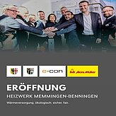 Foto von der Eröffnung des Heizwerks Memmingen-Benningen mit allen Beteiligten