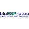 Firmenlogo der "bluESProtec GmbH" auf weißen Hintergrund