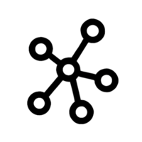 Icon welches ein Netzwerk darstellen soll