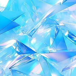 Geometrische Glasstruktur mit schimmernden Farbeffekten