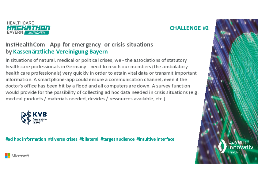 PDF Healthcare Hackathon Challenge 2 kvb